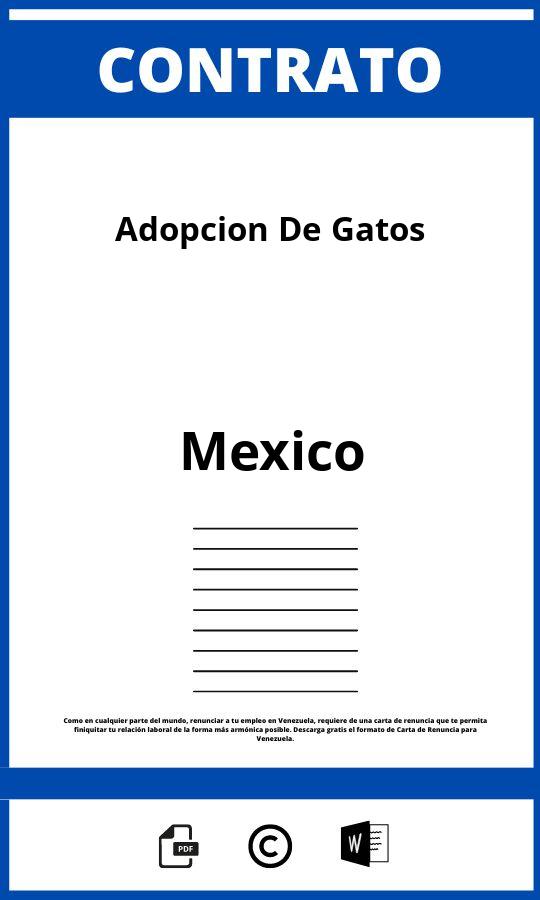 Contrato De Adopción De Gatos