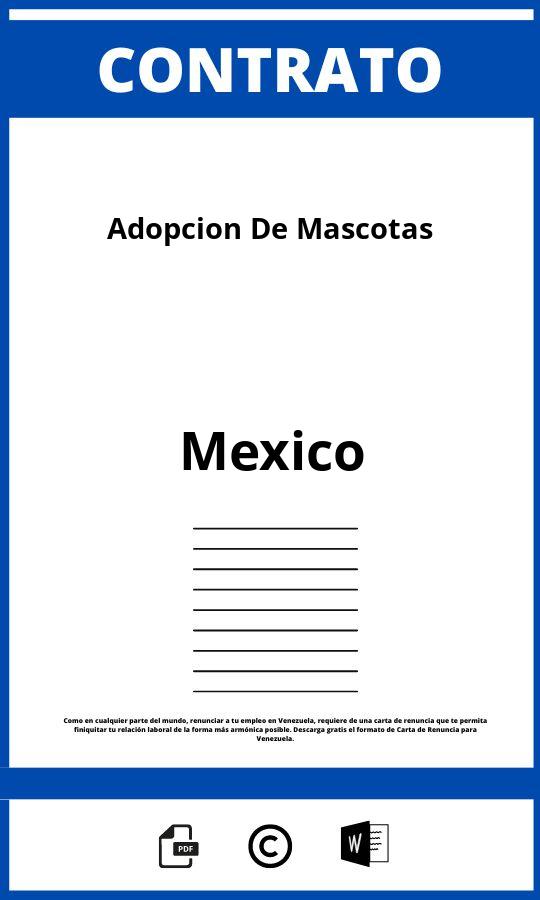 Contrato De Adopción De Mascotas