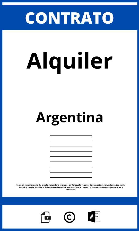 Contrato De Alquiler  Argentina Word