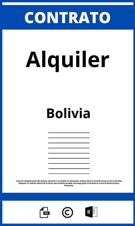 Contrato De Alquiler En Bolivia