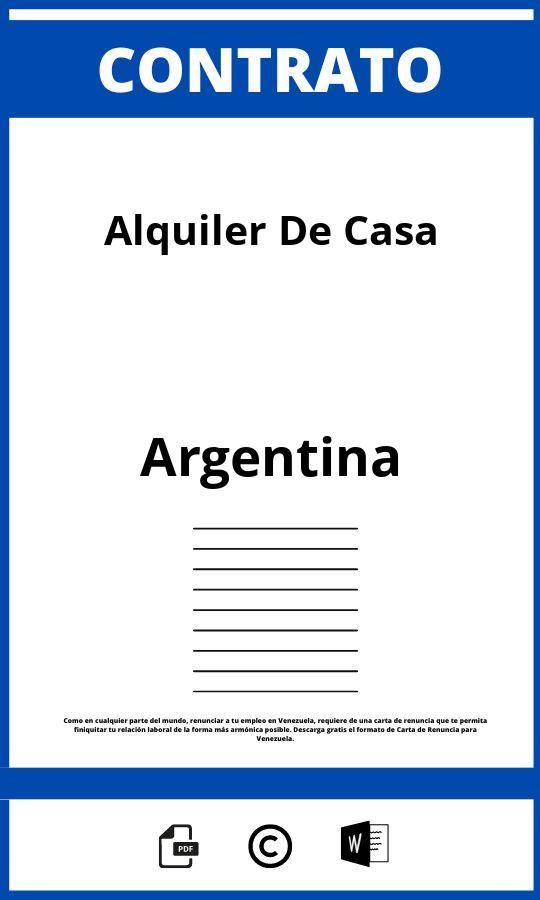 Contrato De Alquiler De Casa