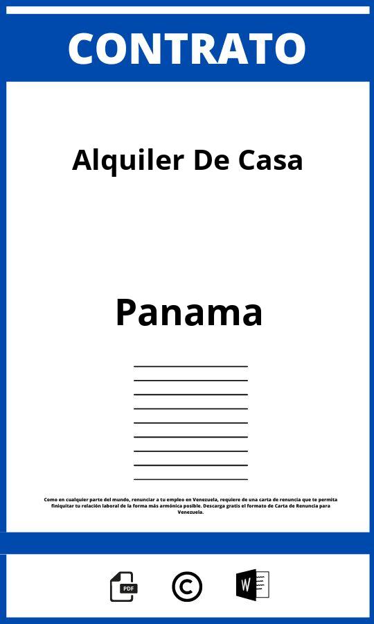 Contrato De Alquiler De Casa En Panamá