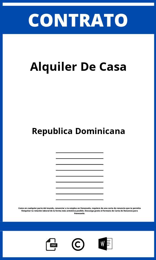 Contrato De Alquiler De Casa