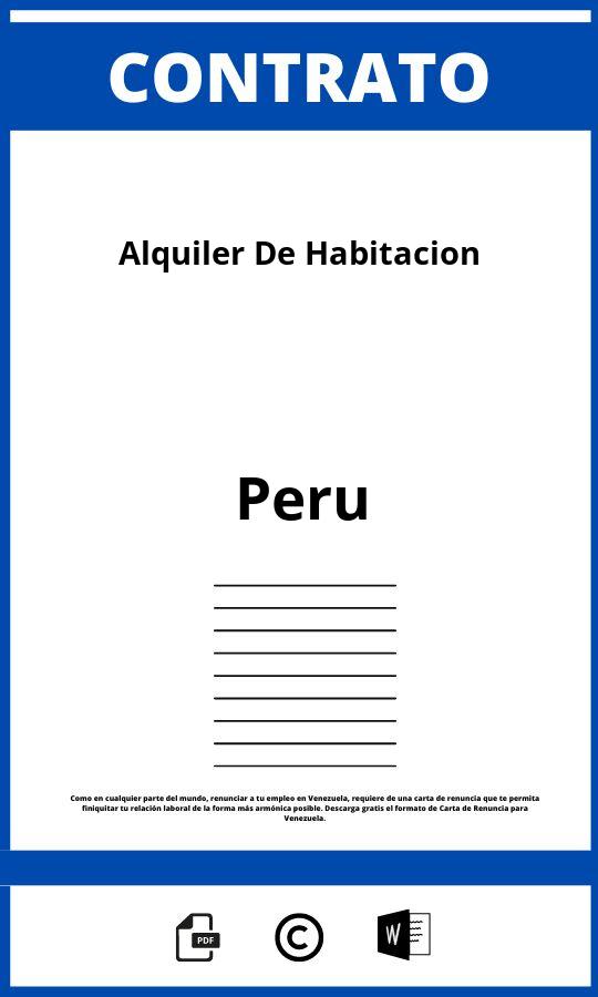 Contrato De Alquiler De Habitacion