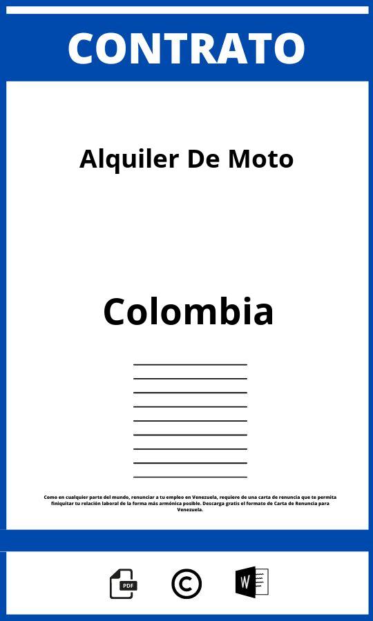 Contrato De Alquiler De Moto