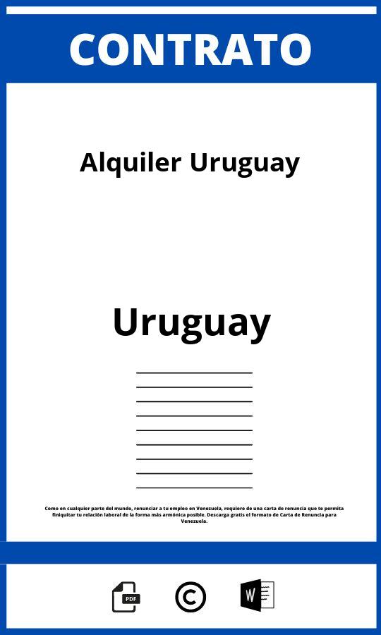 Contrato De Alquiler Uruguay