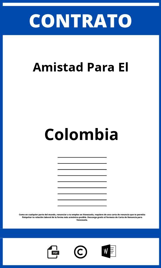 Contrato De Amistad Para El