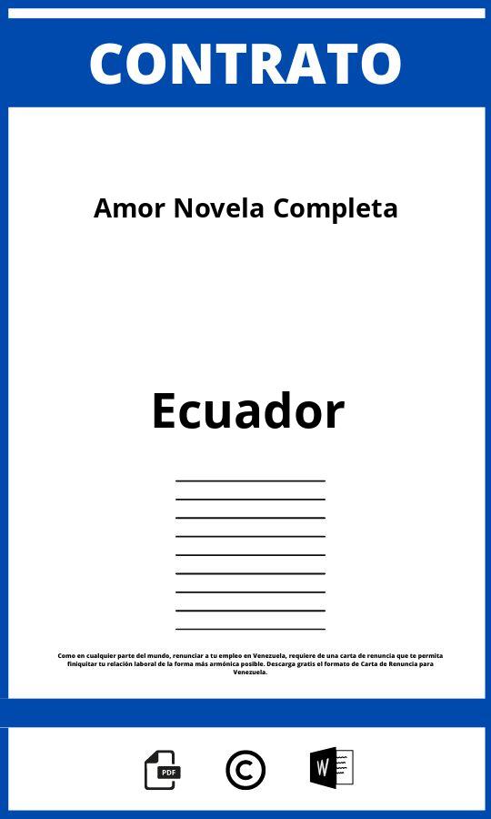 Contrato De Amor Novela Completa