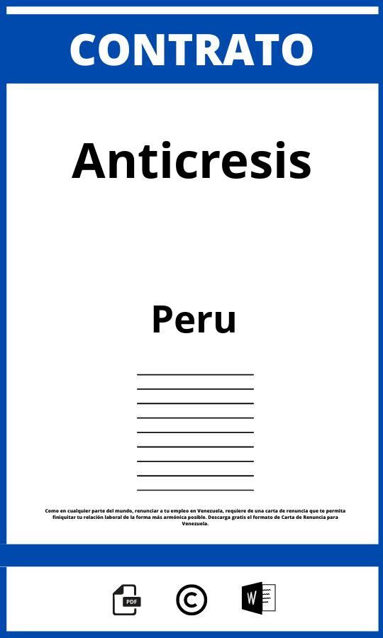 Contrato De Anticresis