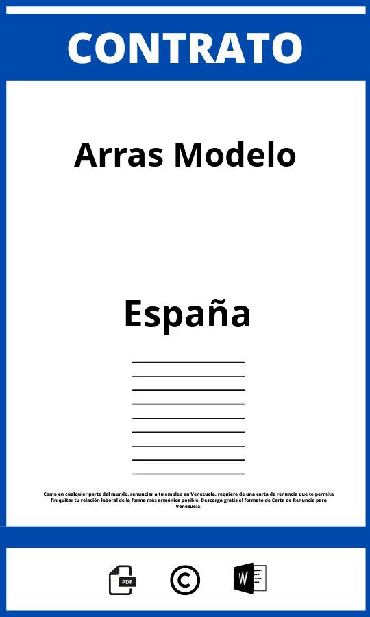 Contrato De Arras Modelo