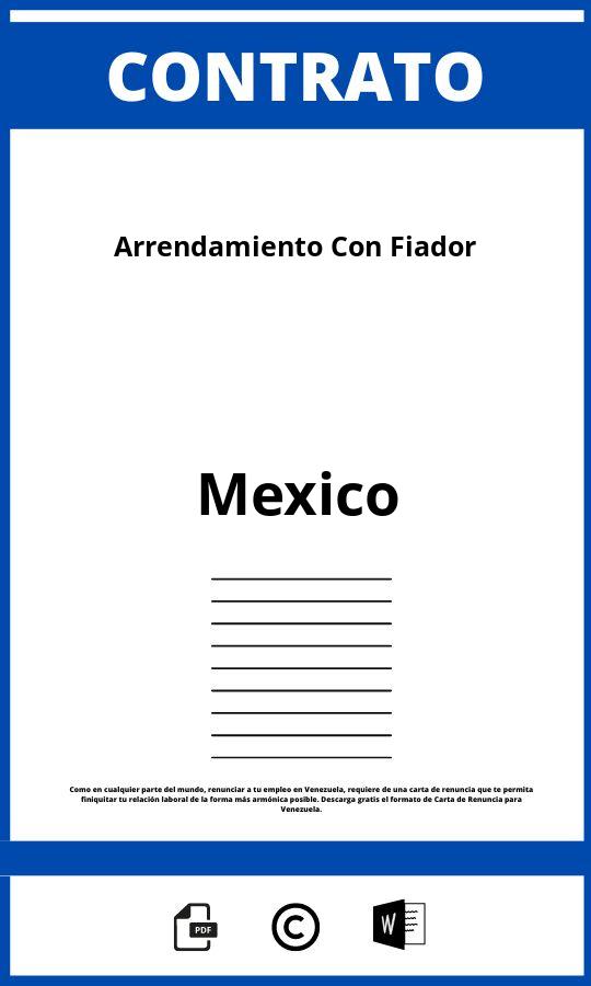 Contrato De Arrendamiento Con Fiador Mexico 2023 8227