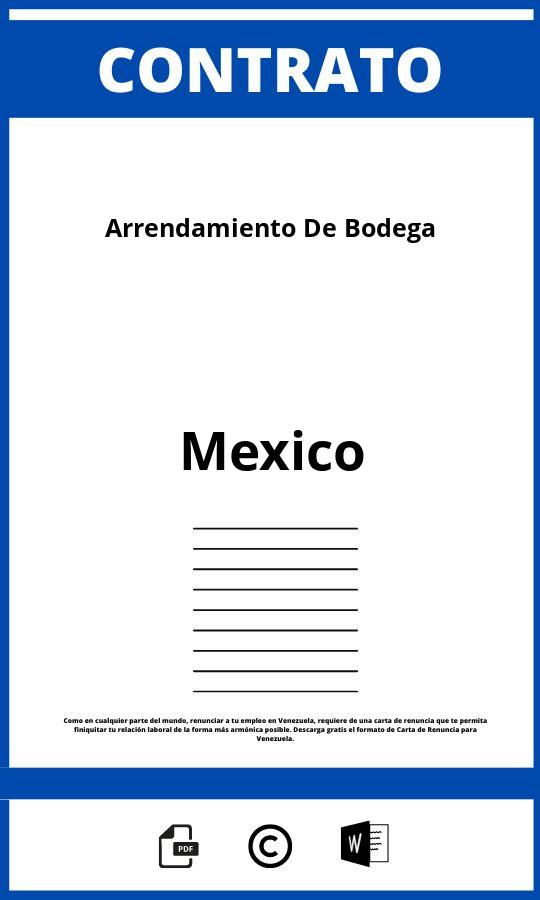 Contrato De Arrendamiento De Bodega En Mexico