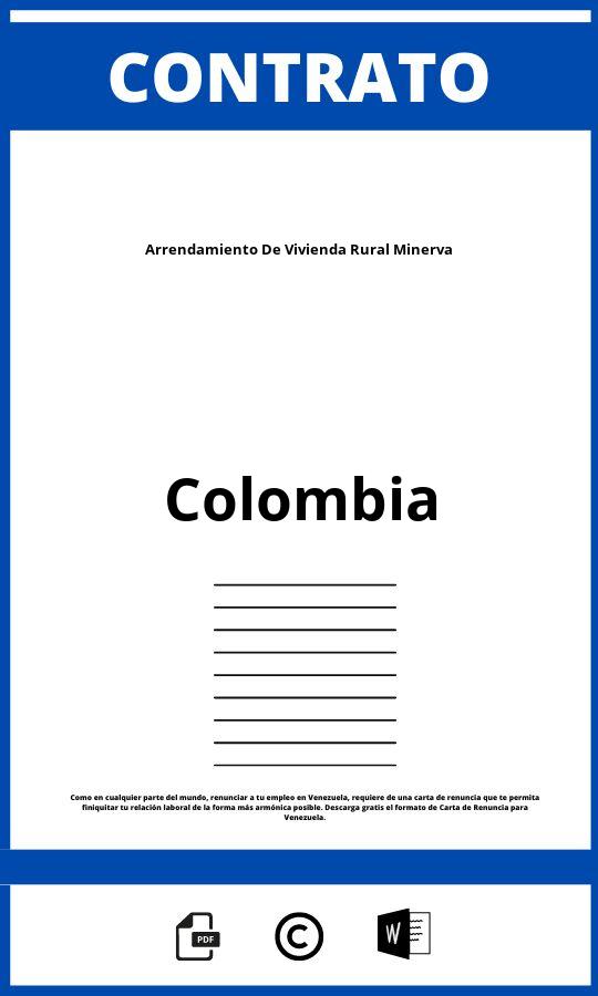 Contrato De Arrendamiento De Vivienda Rural Minerva