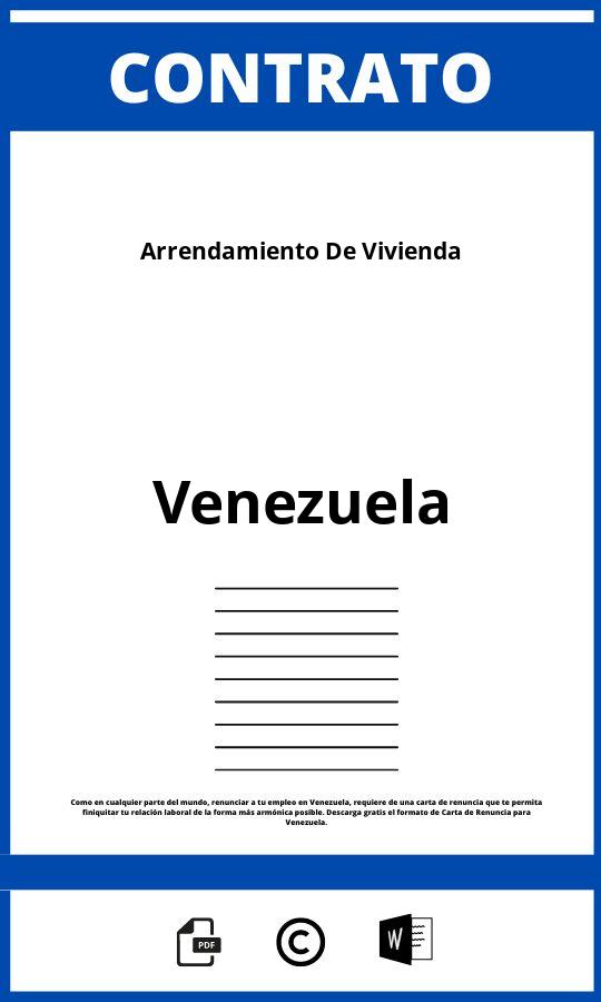 Contrato De Arrendamiento De Vivienda En Venezuela