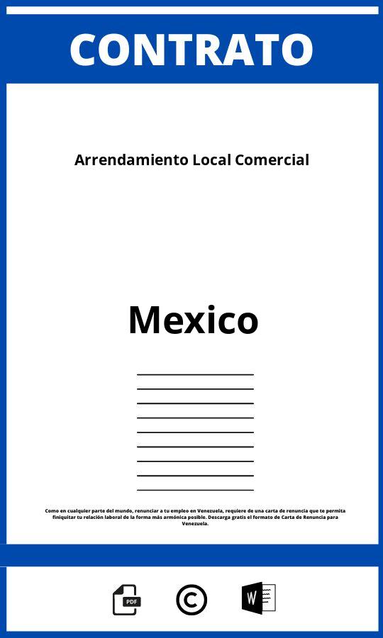 Contrato De Arrendamiento Local Comercial