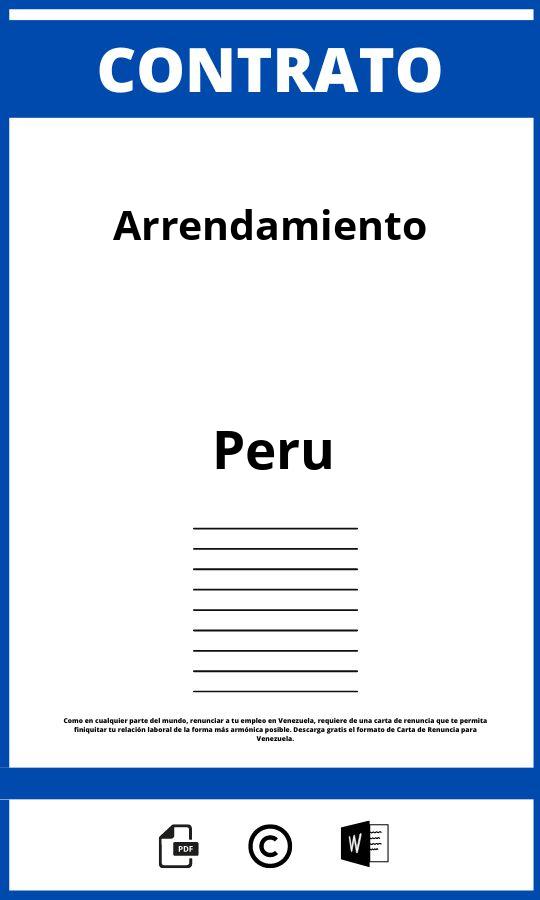 Contrato De Arrendamiento