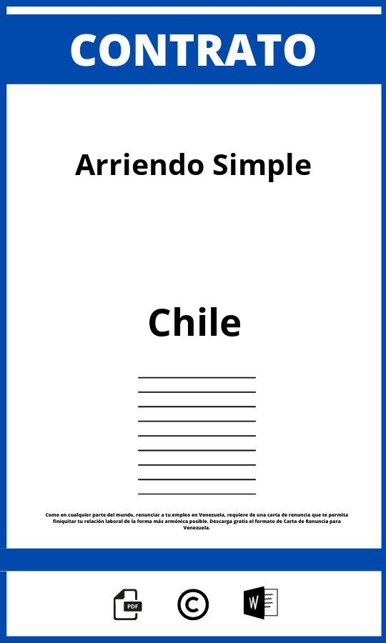 Contrato De Arriendo Simple Pdf