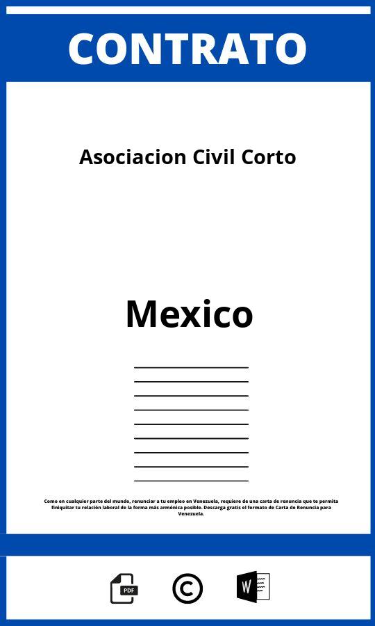 Contrato De Asociacion Civil Ejemplo Corto