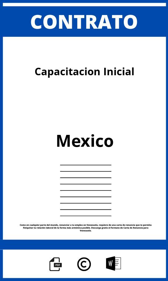 Contrato De Capacitacion Inicial Formato