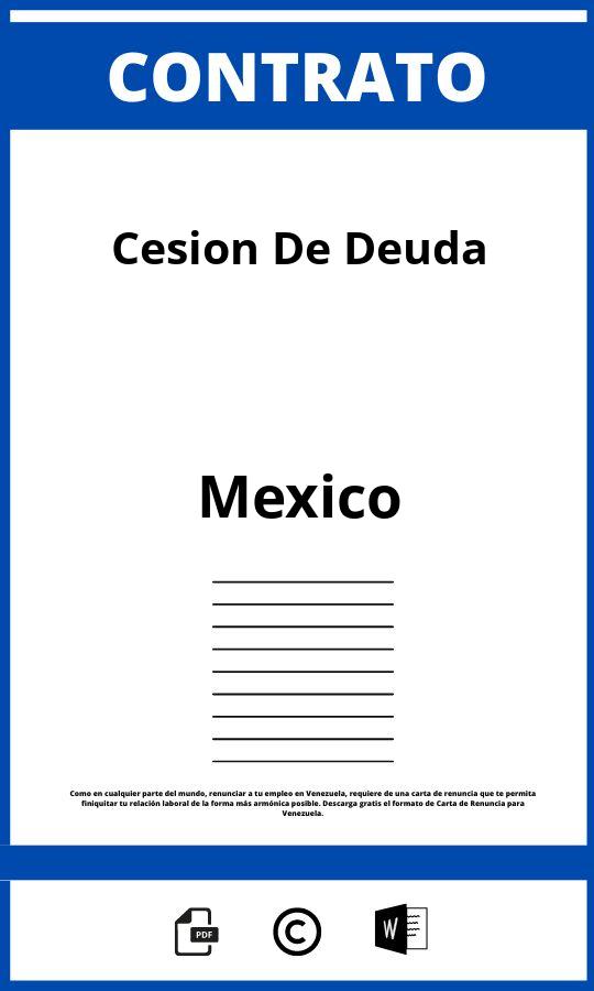 Contrato De Cesión De Deuda Pdf