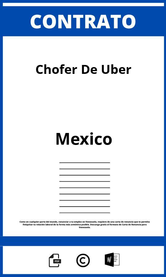 Contrato Para Chofer De Uber