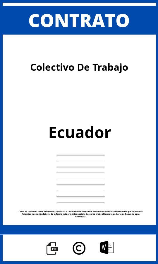 Contrato Colectivo De Trabajo Ejemplo