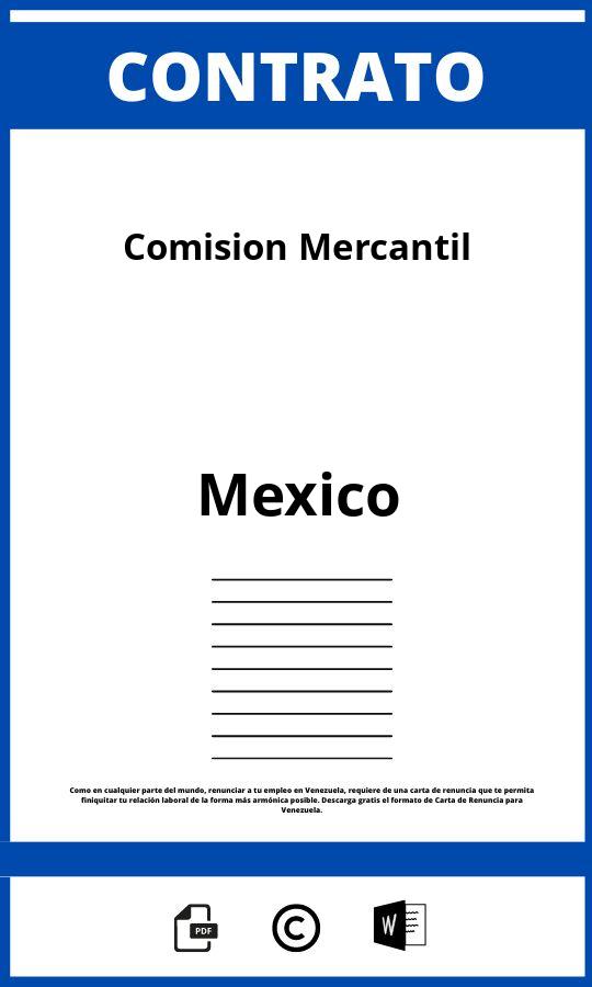 Contrato De Comisión Mercantil Formato Word