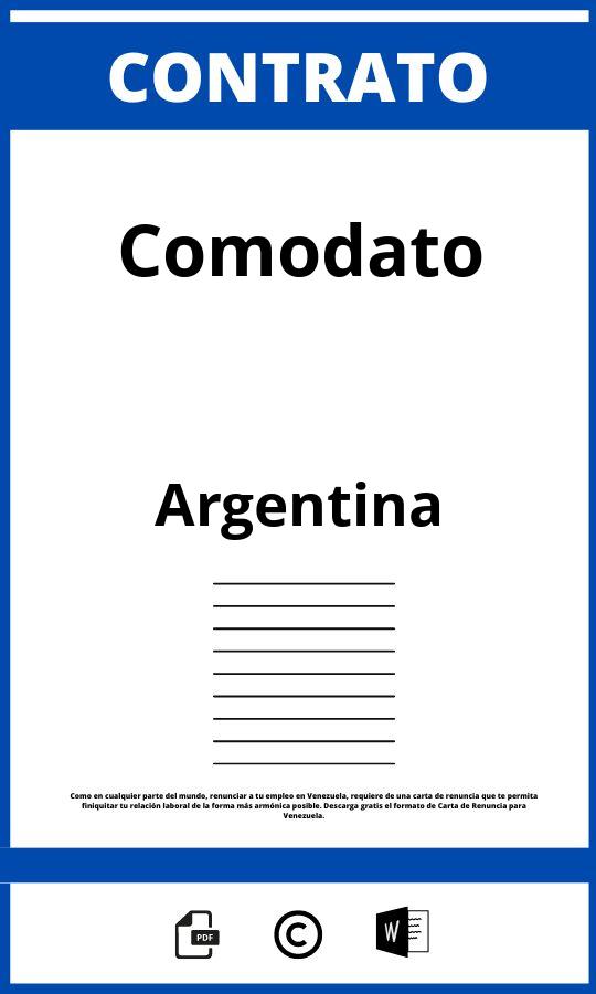 Contrato De Comodato