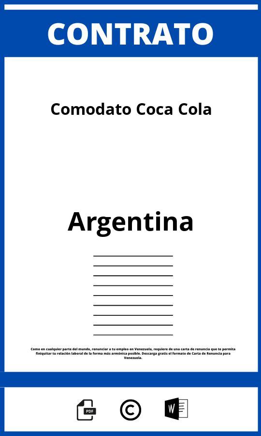 Contrato De Comodato Coca Cola