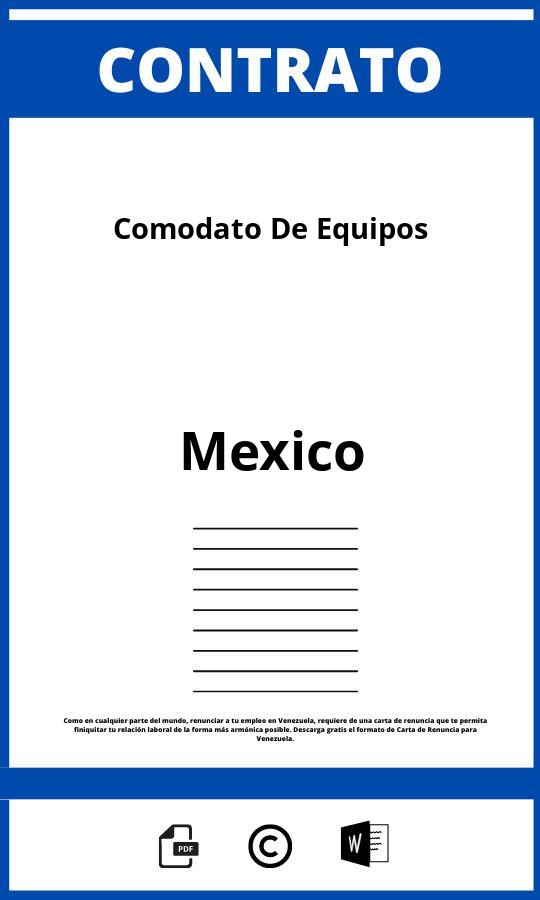 Contrato De Comodato De Equipos