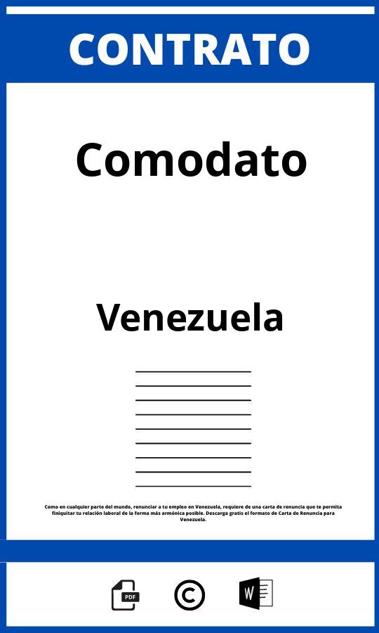 Contrato De Comodato En Venezuela