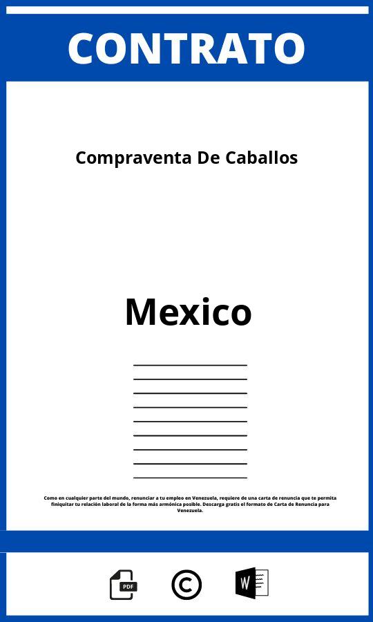 Contrato De Compraventa De Caballos