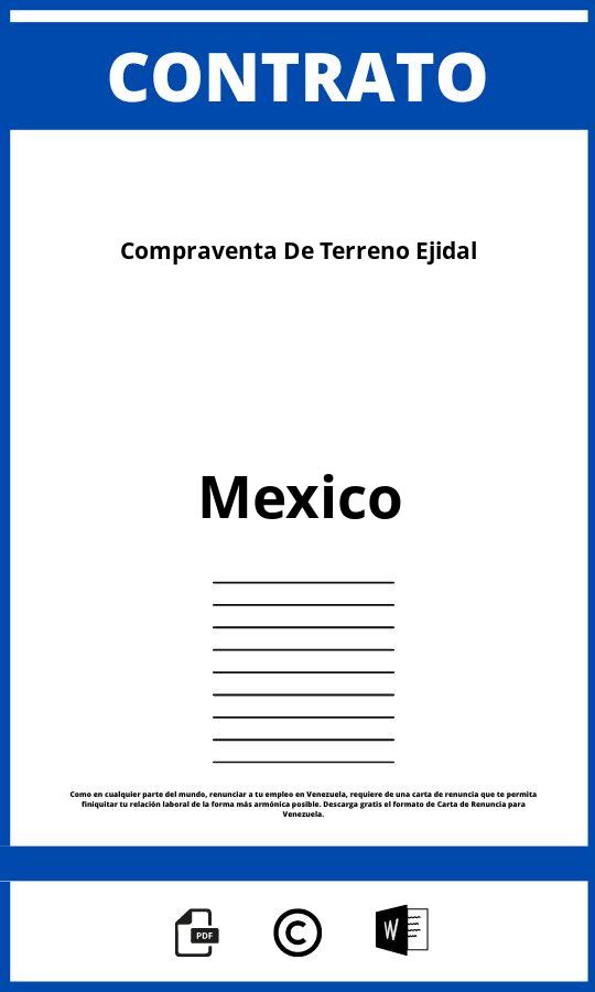 Contrato De Compraventa De Terreno Ejidal