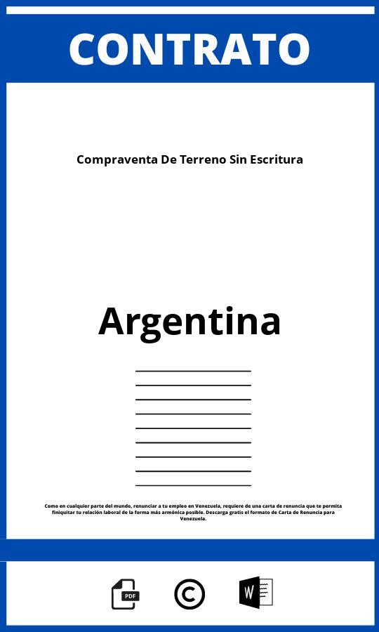 Contrato De Compraventa De Terreno Sin Escritura