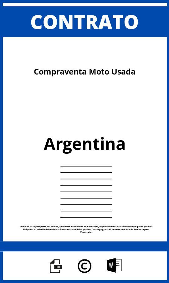 Contrato De Compraventa Moto Usada