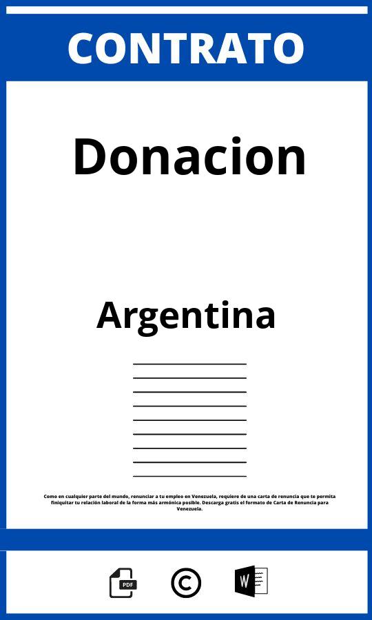 Contrato De Donación Argentina