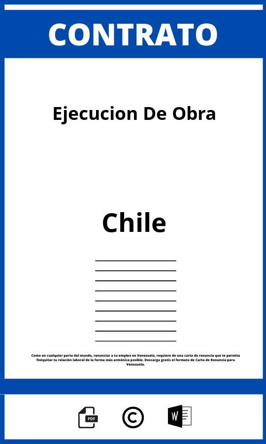 Contrato De Ejecucion De Obra