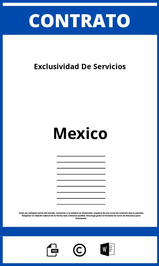 Contrato De Exclusividad De Servicios