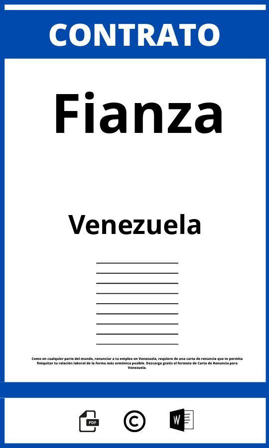 Contrato De Fianza En Venezuela