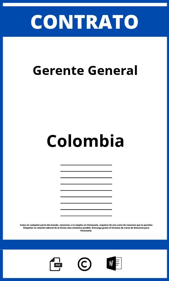 Contrato Gerente General Colombia