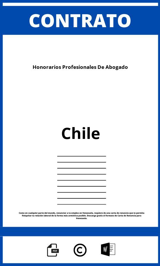 Contrato De Honorarios Profesionales De Abogado Chile