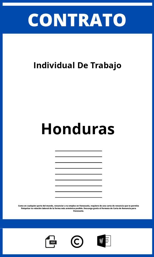 Contrato Individual De Trabajo Honduras