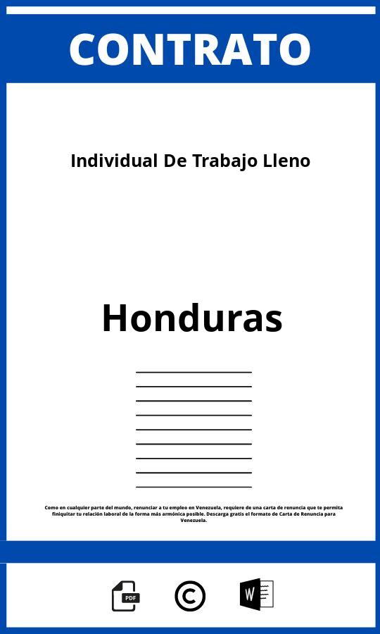 Contrato Individual De Trabajo Lleno Pdf