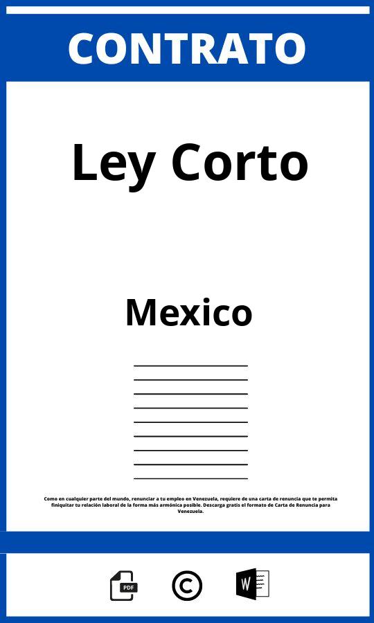 Contrato Ley Ejemplo Corto Word