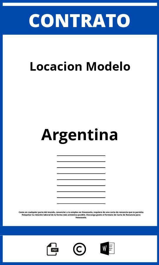 Contrato De Locación Modelo Word