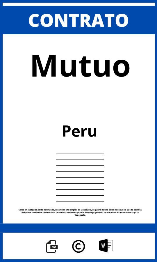 Contrato De Mutuo