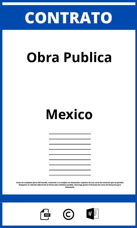 Contrato De Obra Pública Ejemplo