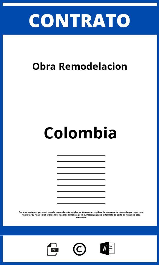 Contrato De Obra Remodelación