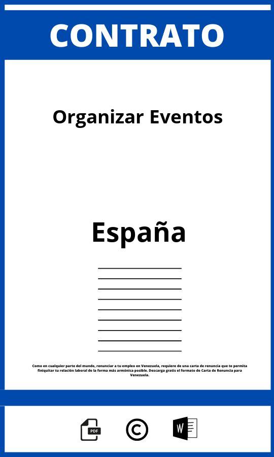 Contrato Para Organizar Eventos