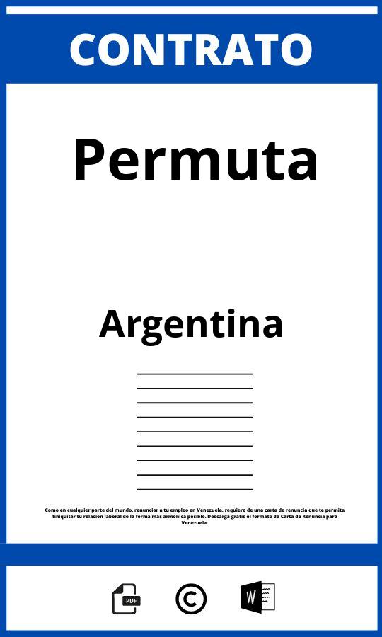 Contrato De Permuta Argentina